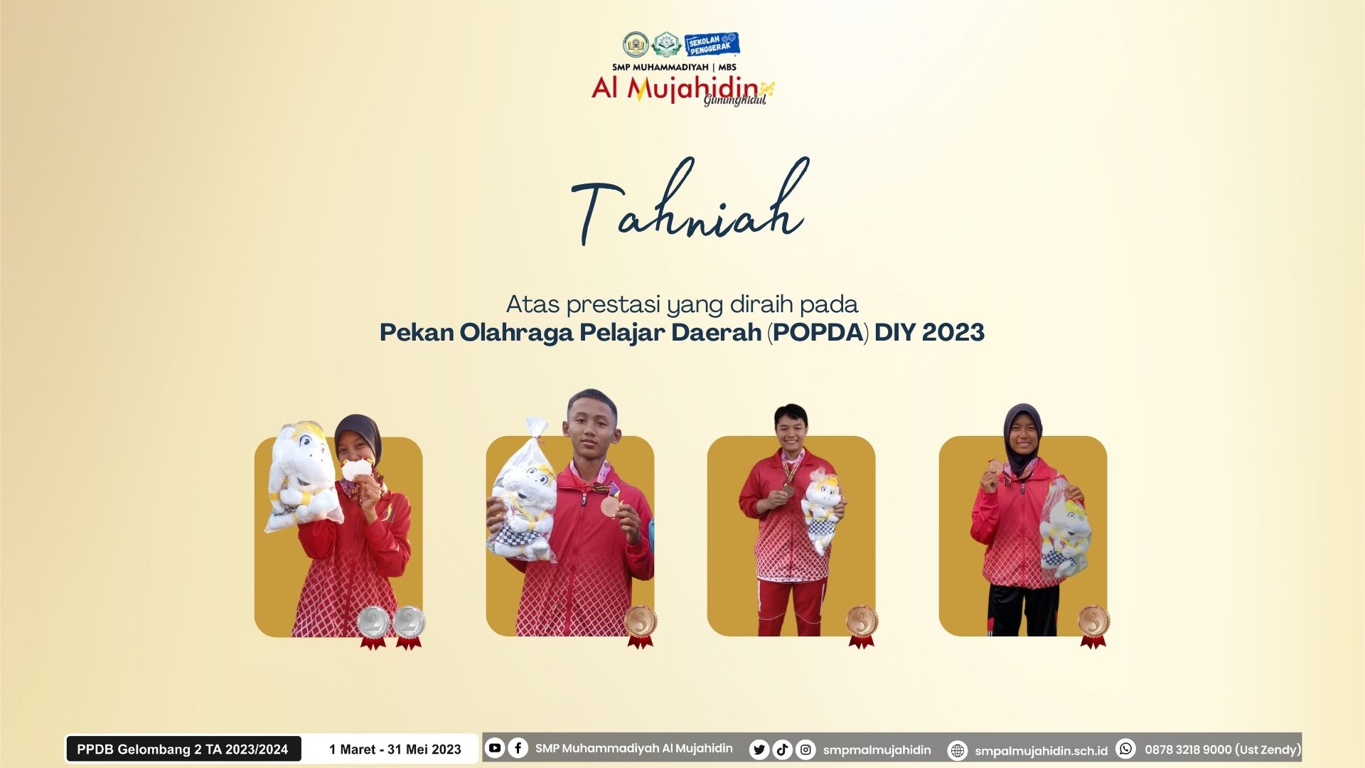 SMPAM Raih Juara Cabor Panahan, Woodball, dan Tenis Meja di POPDA DIY 2023