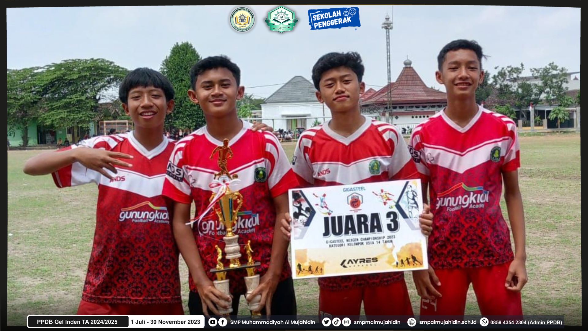 Tim Sepak Bola Kelas KKO SMP Muhammadiyah Al Mujahidin Raih Juara 3 dalam Ajang Gigasteel Nexgen Championship 2023